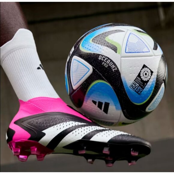 Adidas Predator Accuracy+ FG Black/Pink Soccer Cleats GW4557 Men’s Size 12.5 New - Picture 1 of 14